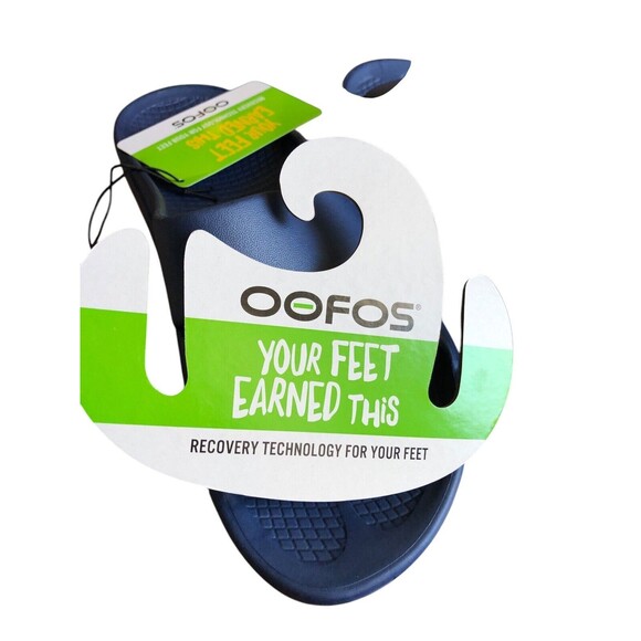 Oofos Ooahh Recovery Sandal Size M7 W9 Unisex Slide Navy Blue Light Comfy Shoe - Picture 9 of 12